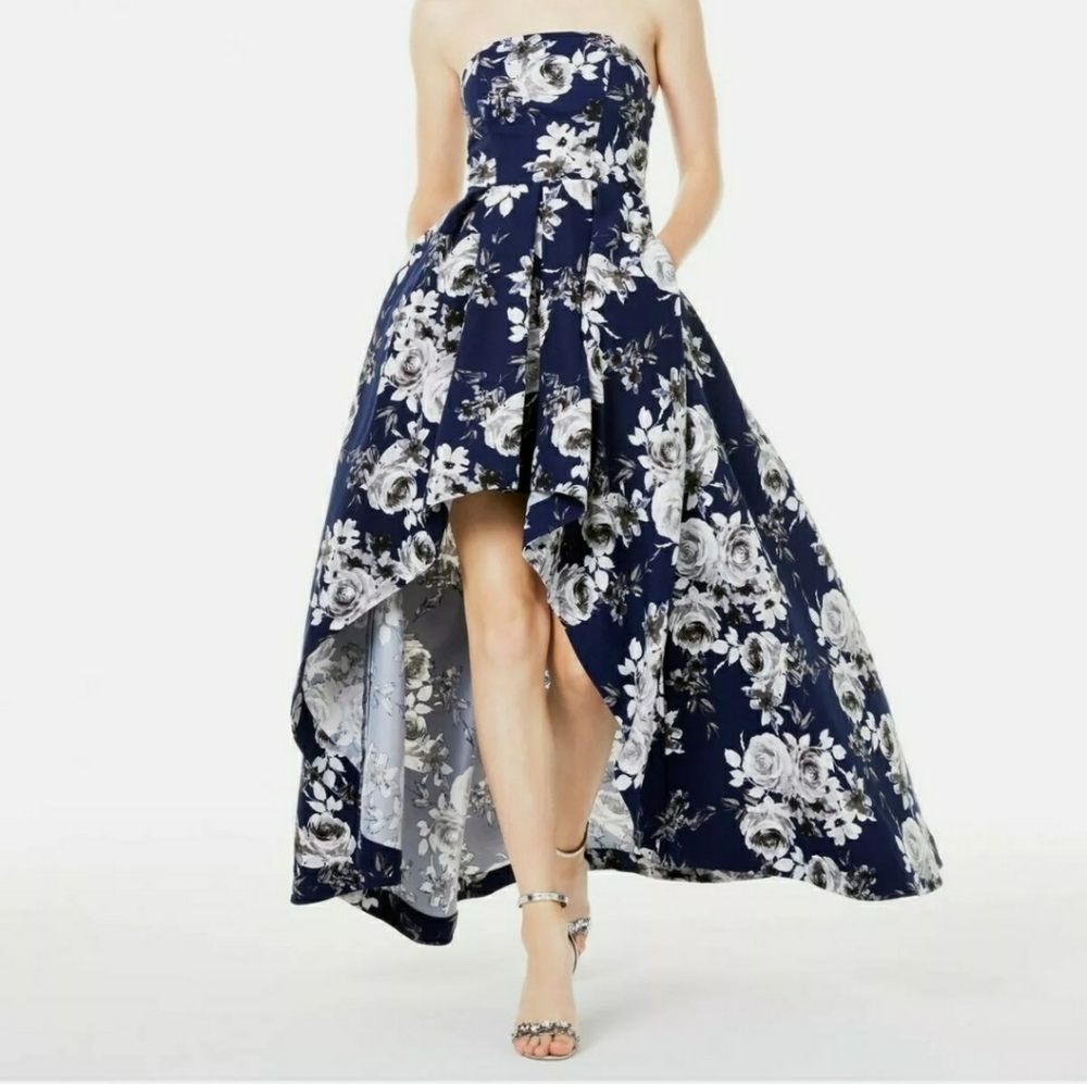 SPEECHLESS Womens Navy Sleeveless Full-Length Hi-L